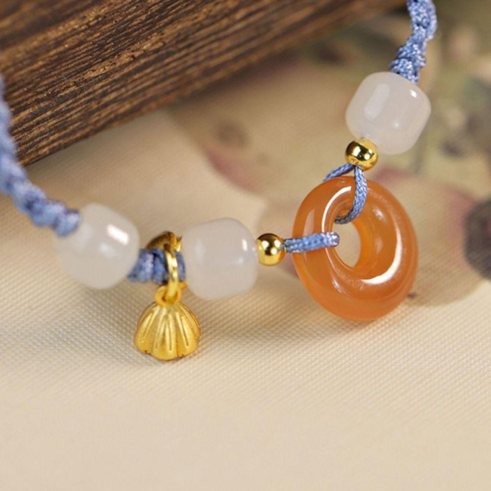 Qqmall Vòng Đeo Tay May Mắn Khóa Cài Đơn Giản Cổ Điển Thời Trang Hàn Quốc Sang Trọng Dành Cho Bạn Nữ