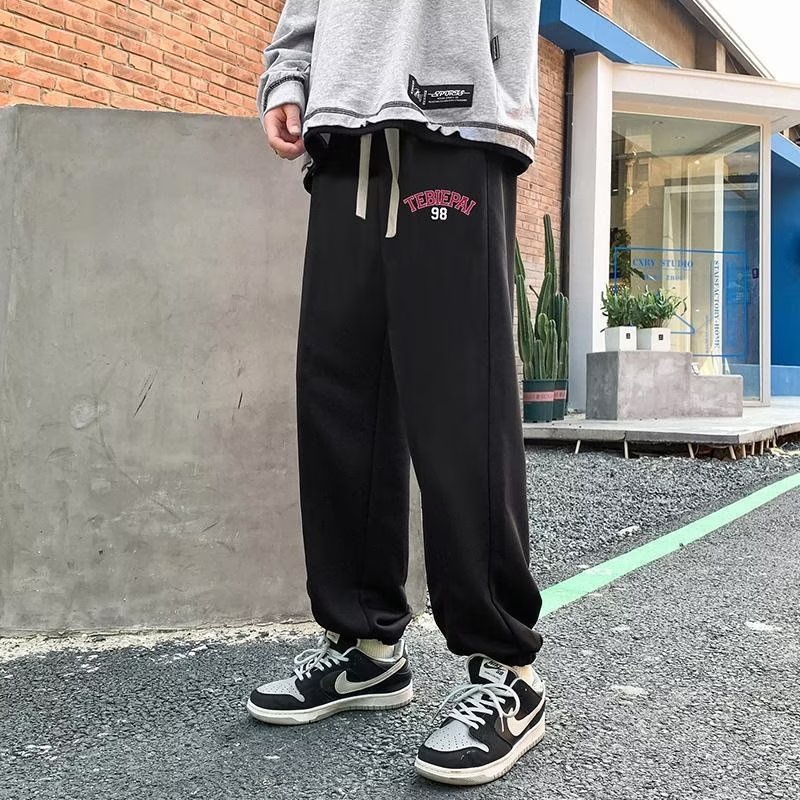 Quần Dài Ống Rộng Lưng Thun In Họa Tiết Thời Trang Hàn Quốc Dành Cho Nam Size M-8XL