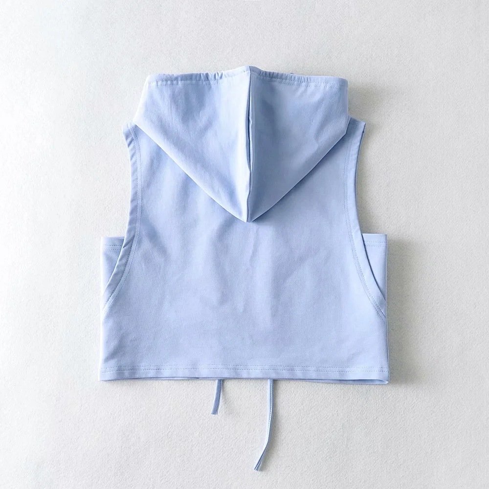 【Yogaheal】Áo Hoodie Crop Top Thể Thao Không Tay Cho Nữ