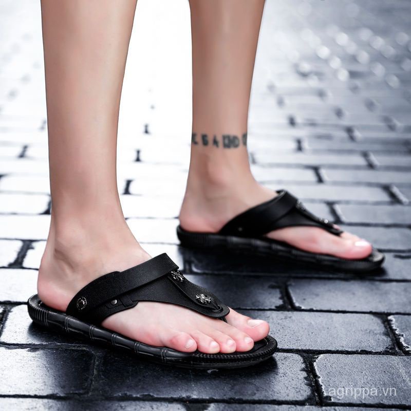 Dép Sandal Chống Trượt Phong Cách Hàn Quốc Thời Trang Mùa Hè Cho Nam