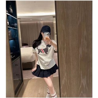 Áo Thun 100% Cotton Tay Ngắn Dáng Rộng Phong Cách Châu Âu Thời Trang Mùa Hè Cho Nữ