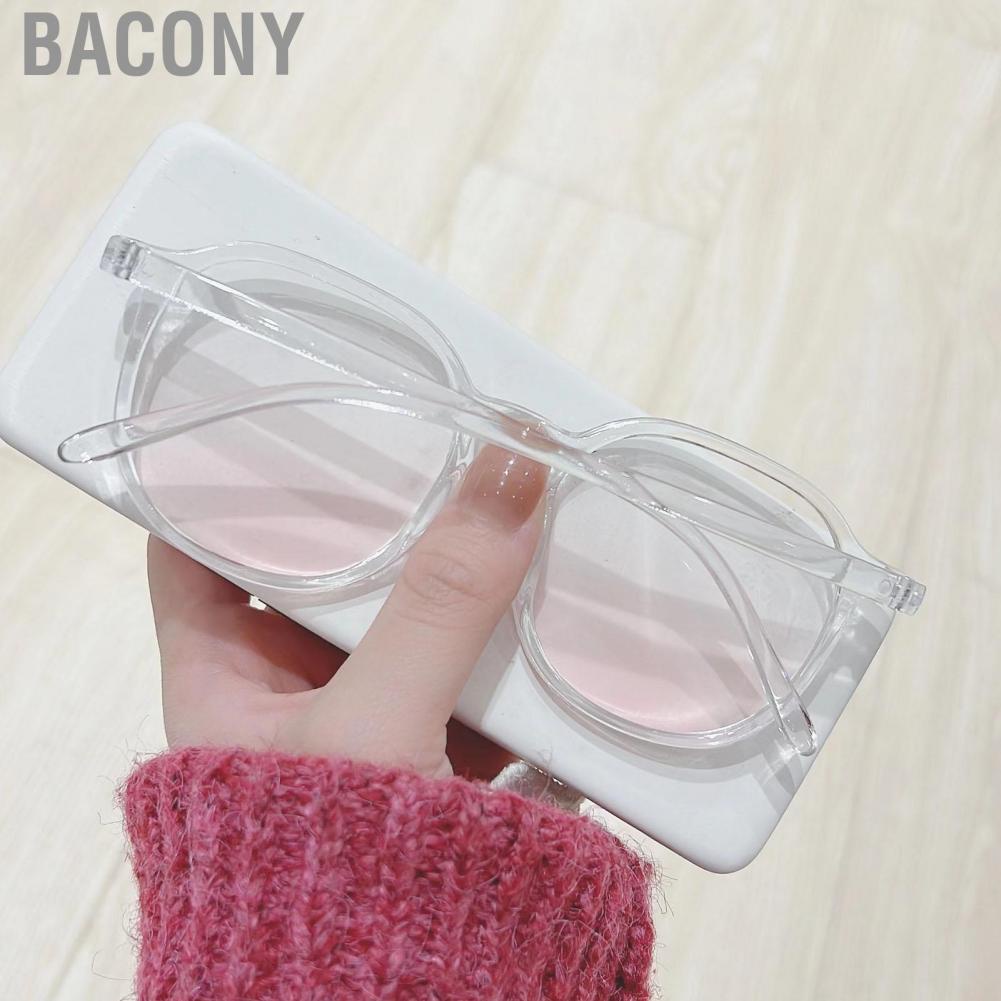 Bacony Large Frame Glasses Block Blue Light 0 Diopter Computer Gaming for Fashion Lady
