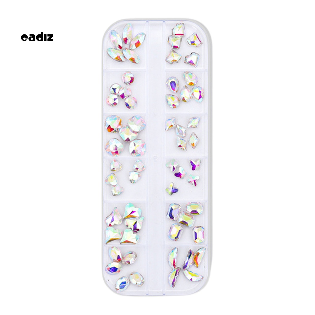 1 Hộp Phụ Kiện Trang Trí Móng Tay Nghệ Thuật Sáng Bóng Đẹp Mắt