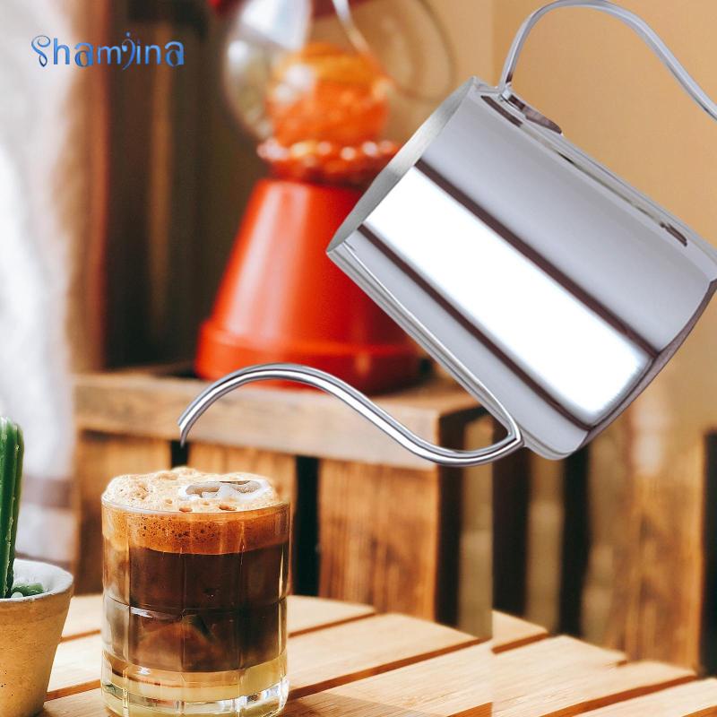 Shamjina Ấm Đun Nước Pha Cà Phê Tiện Dụng Cho Gia Đình inox 304 mịn 250ML