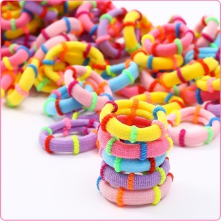Set 100 Dây Buộc Tóc Dây Thun Cột Tóc Nhiều Màu
