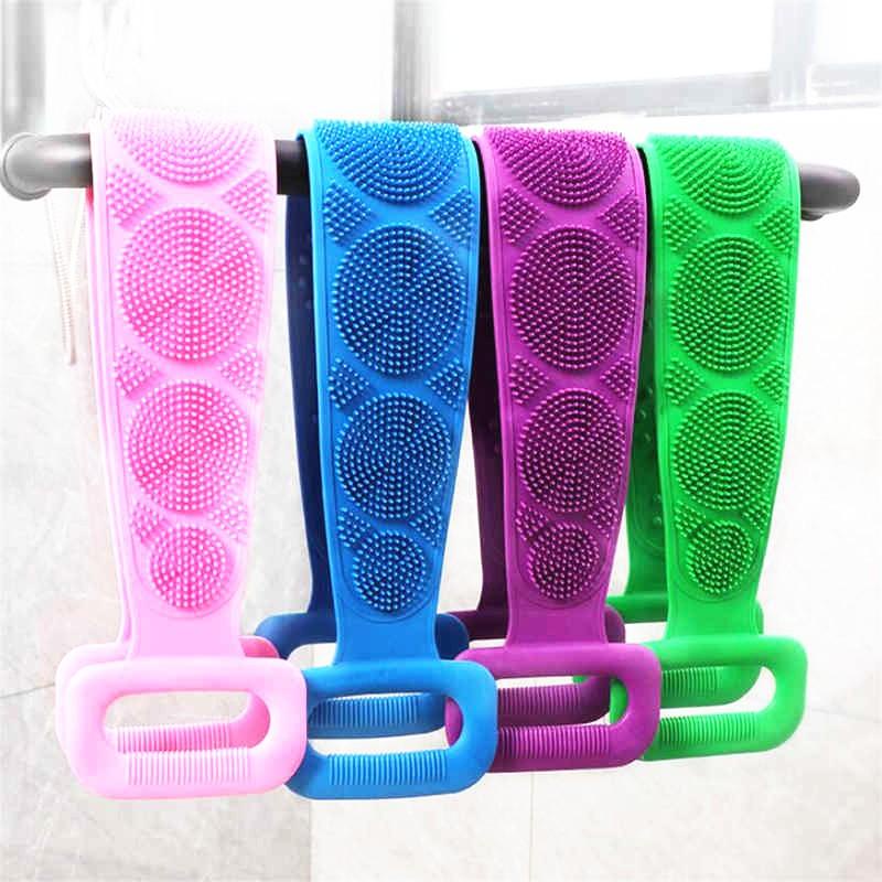 Dây Đai Silicon 2 Mặt Đa Năng Chà Lưng Massage Tẩy Tế Bào Chết Khi Tắm (Size Lớn)