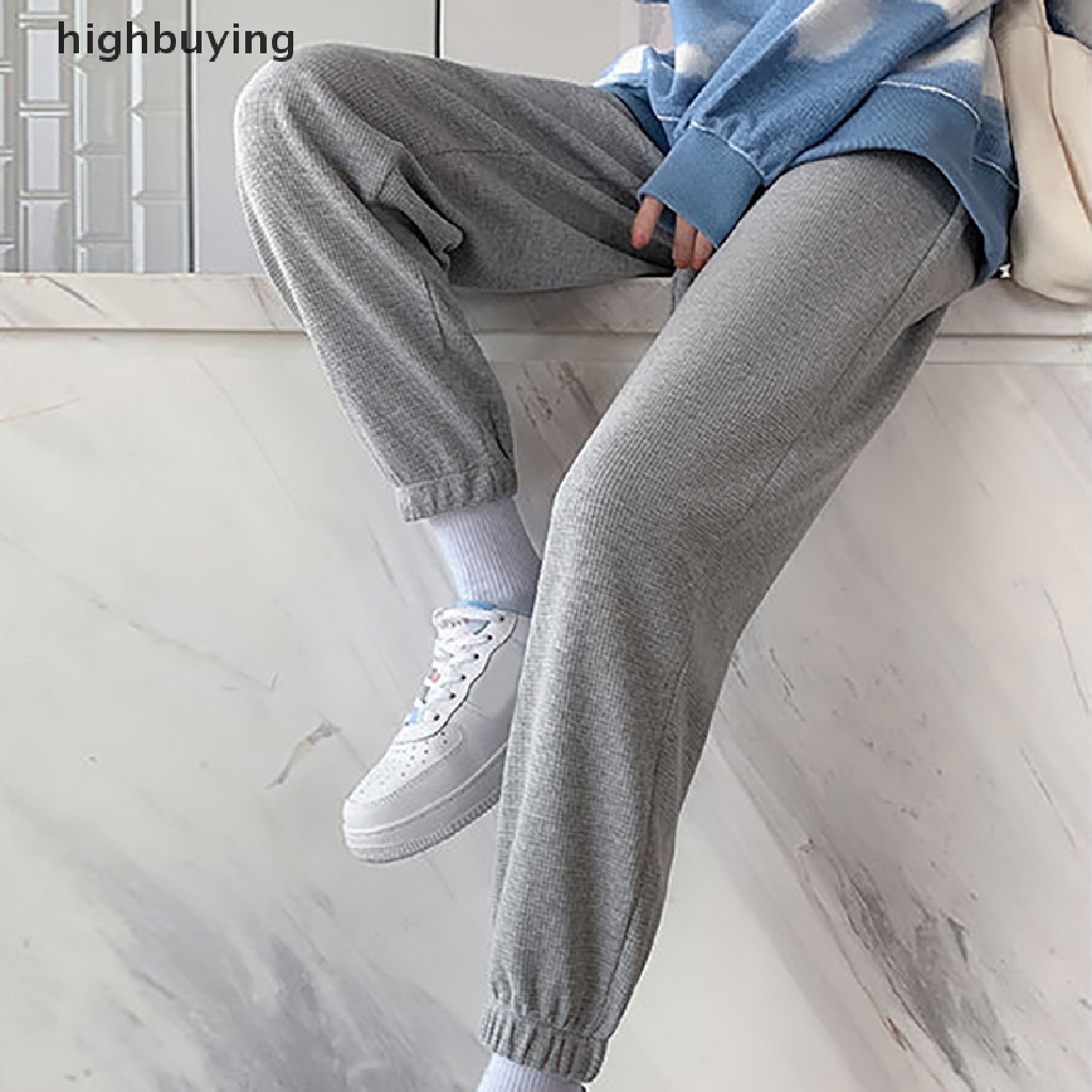 Quần Baggy Thể Thao Lưng Cao Phong Cách Harajuku Cho Nữ