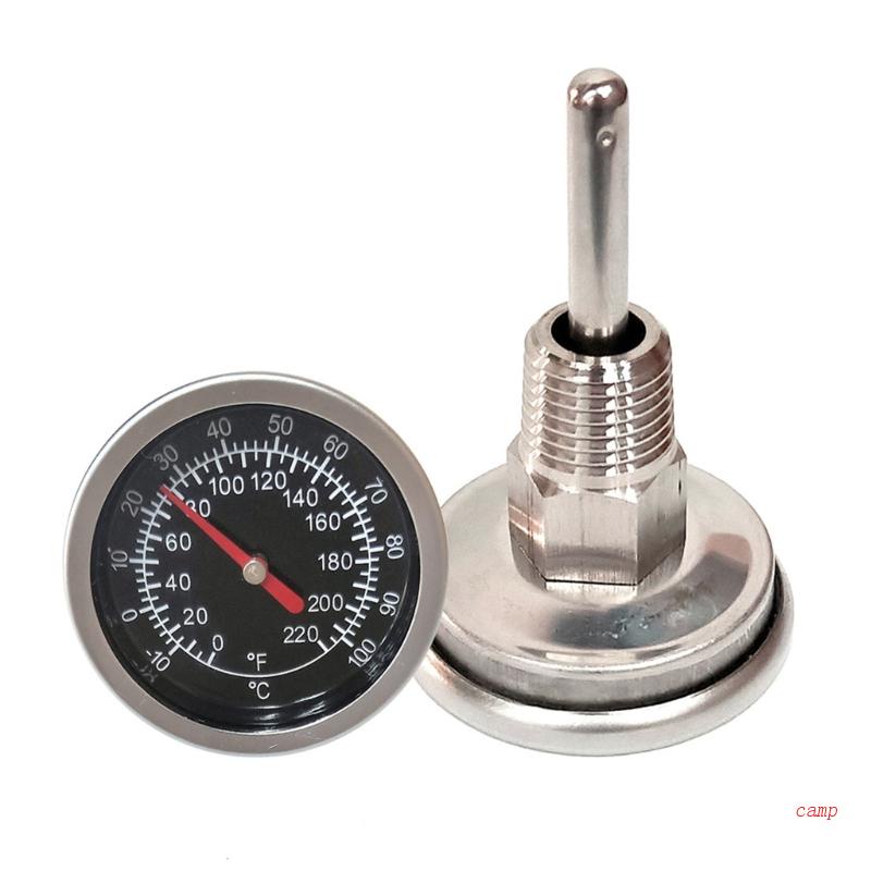 Khớp Nối Bằng Thép Không Gỉ 1 / 4 NPT - 10-100 Chất Lượng Cao°CĐồng Hồ Đo Nhiệt Độ Ấm Đun Nước 0-220Uf