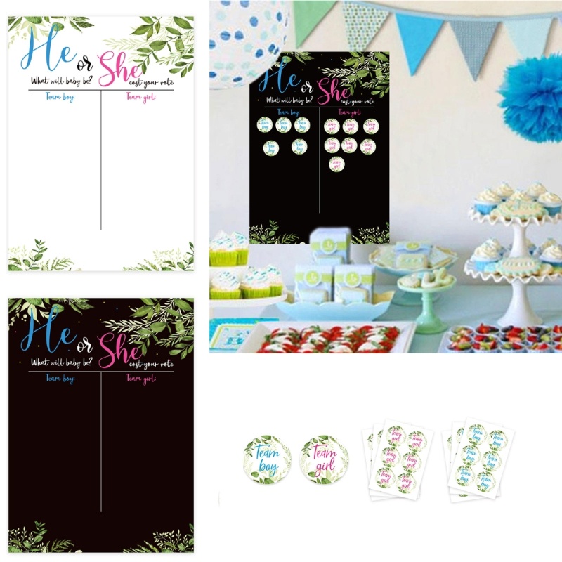 Bộ Thẻ Bài Trò Chơi Super Gender Reveal Vui Nhộn Dành Cho Bé