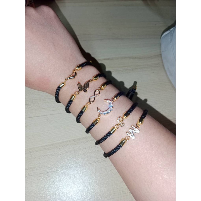Set 1-2 Vòng Tay Dây Nylon Mạ Vàng 18K Không Chứa Niken Và Chì