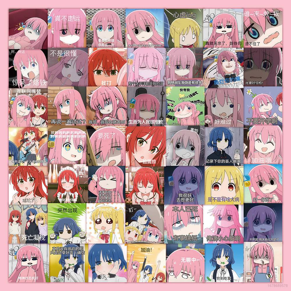 Set 63 Miếng Dán Hoạt Hình Chống Thấm Nước Trang Trí Laptop Hành Lý