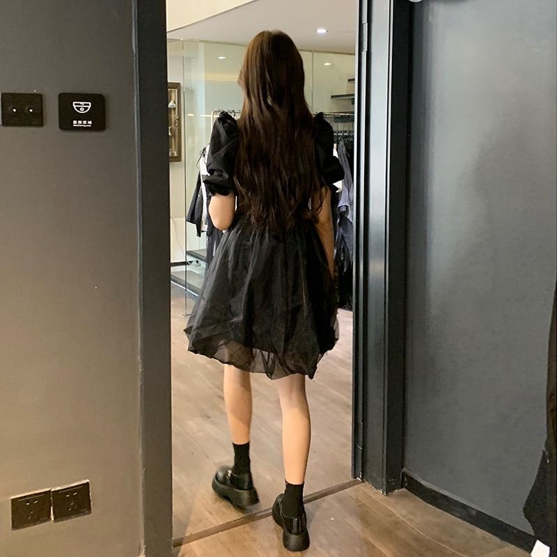 Đầm Công Chúa Màu Đen Phối Lưới Thời Trang 2023 Cho Bé Gái