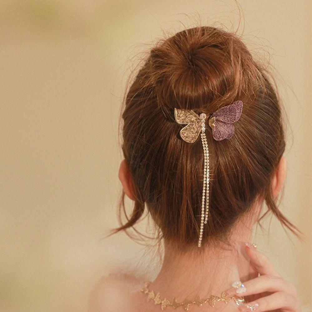 Kẹp Tóc Hình Bướm Nhỏ Dễ Thương Phong Cách Vintage Dành Cho Nữ