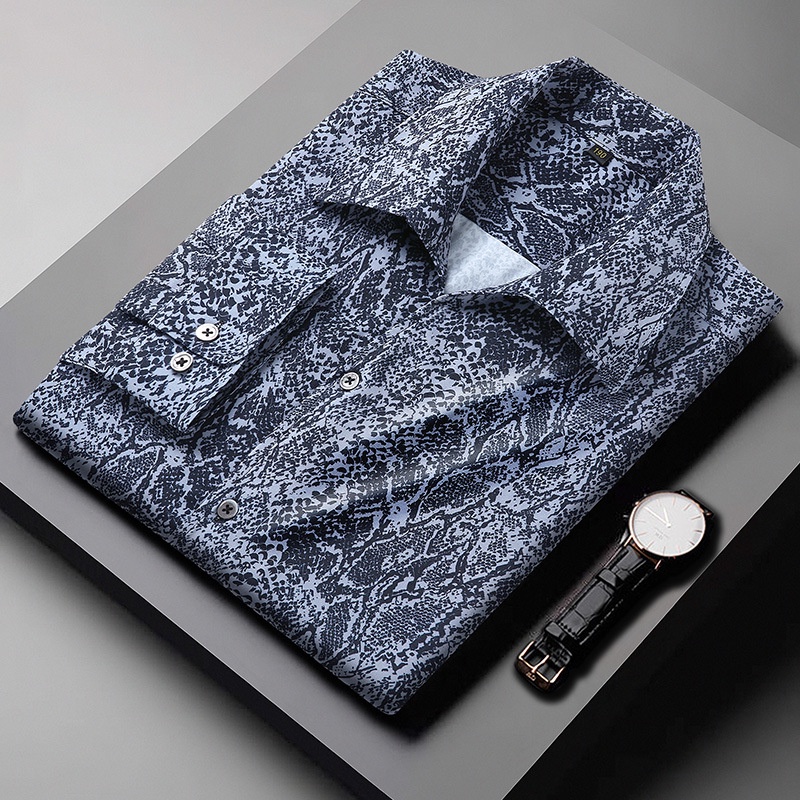 Áo Sơ Mi Tay Dài Oversize Họa Tiết Da Báo / Ngựa Vằn Kích Thước 60-175KG PLUS