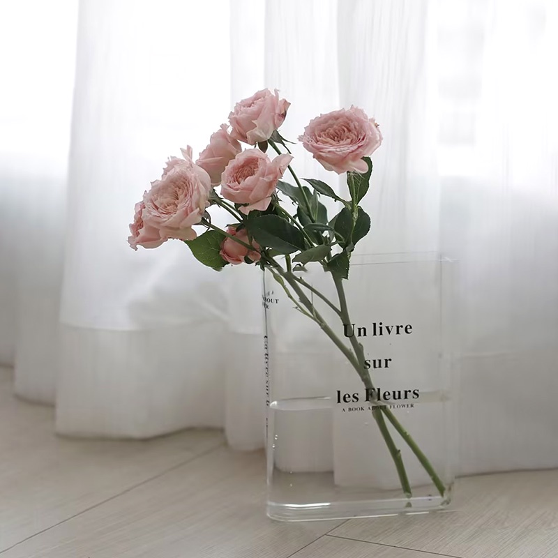 Lọ Hoa Bằng Acrylic Trong Suốt Thiết Kế Sáng Tạo Để Bàn Trang Trí Nhà Cửa