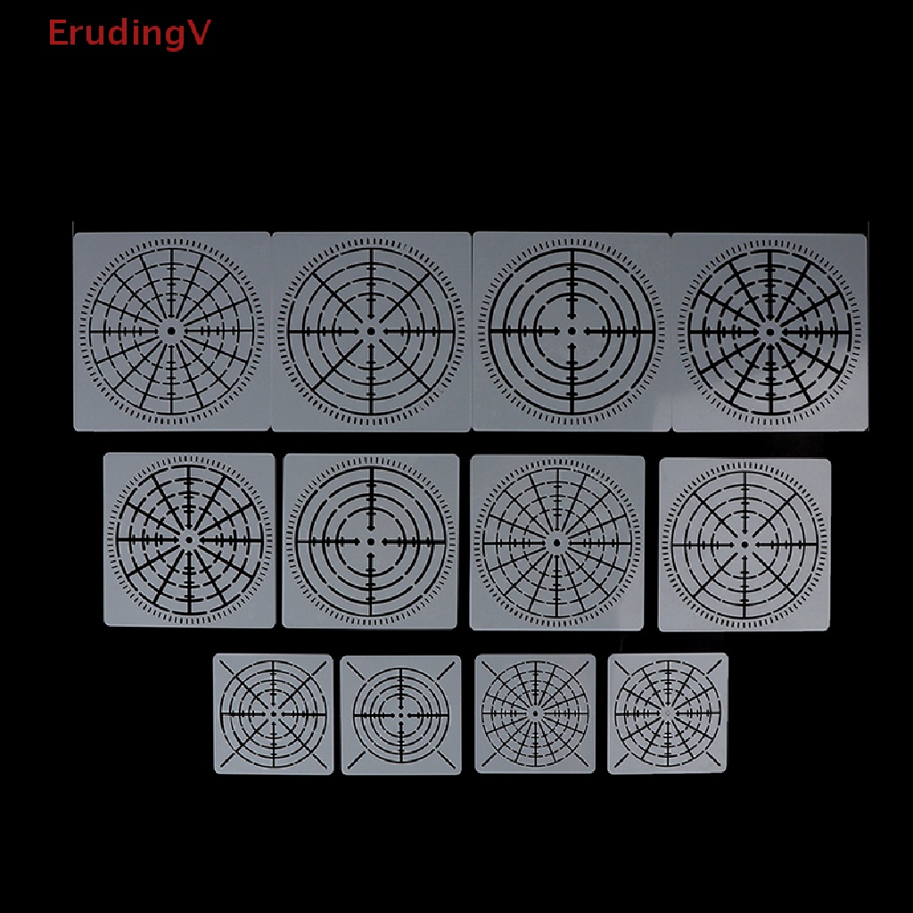 [ErudingV] DIY 12PCS Reusable Mylar Mandala Dotg Paing Stencils Templates Craft Tools [NEW]