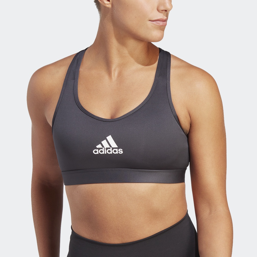 adidas Tập luyện Áo Bra Tập Luyện Medium Support PowerReact Nữ Xám HR2890
