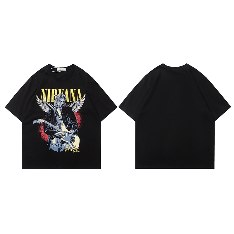 Áo Thun Tay Ngắn In Hình Đôi Cánh Thiên Thần GALLER53DEPT Thời Trang Cho Nam Và Nữ