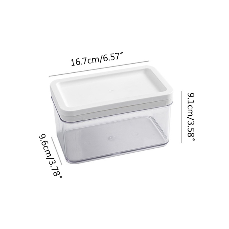 Hộp Cắt Bơ Hình Chữ Nhật Bằng Thép Không Gỉ Tiện Dụng Cho Nhà Bếp