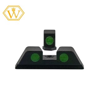Luminous Sight Aluminum Alloy Glock Fluorescent Sight Green Dot Front and Back Point Sight Water Bomb Toy Front Sight