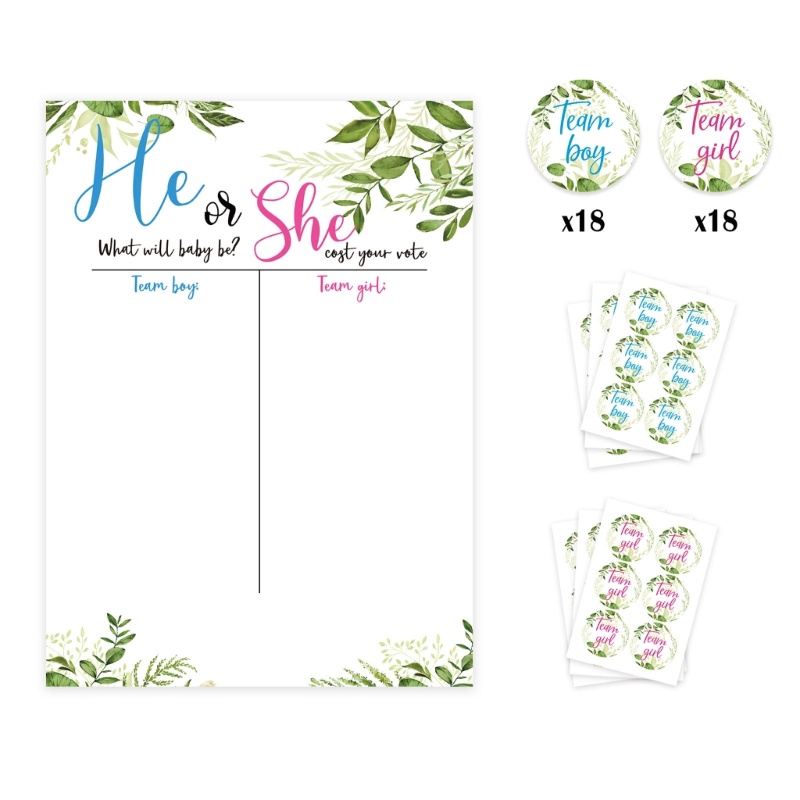 Bộ Thẻ Bài Trò Chơi Super Gender Reveal Vui Nhộn Dành Cho Bé