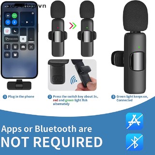 XOITOP Wireless Lavalier Microphone Portable Audio Video Recording Mini Mic for Android Live Broadcast Gaming Phone Mic VN