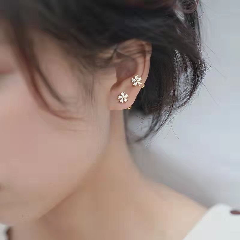 Khuyên Tai Bạc Sterling 2023 Hình Bông Hoa Xoắn Ốc Thiết Kế Thời Thượng Cho Nữ