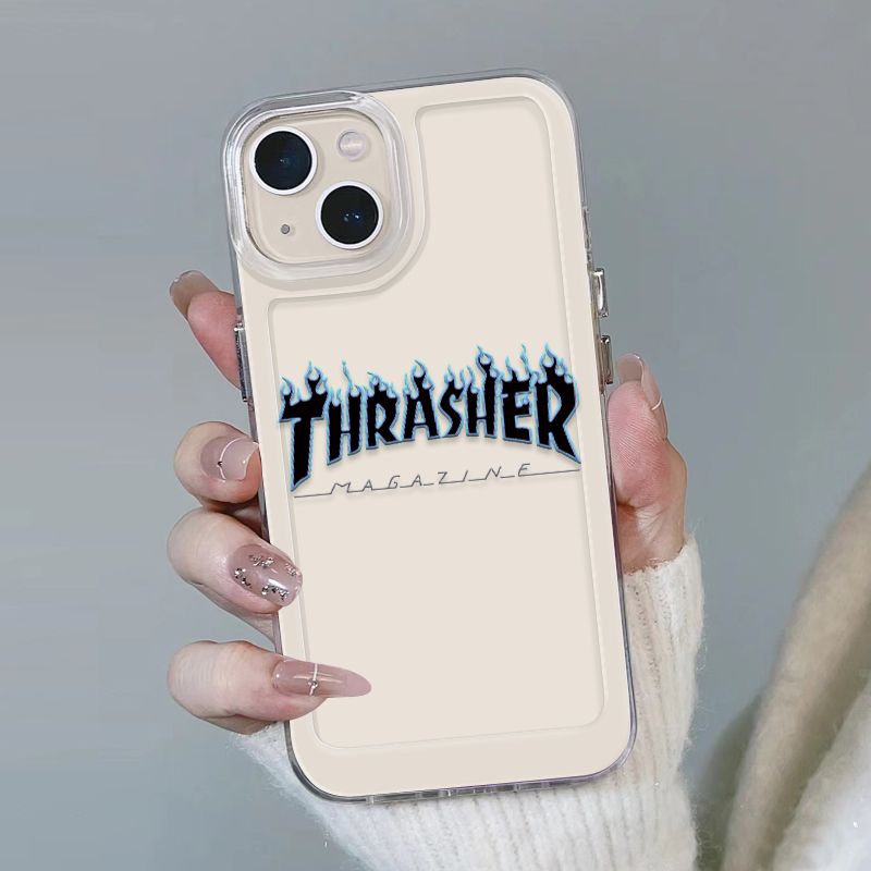 ✅Ốp Điện Thoại Cao Su Mềm Chống Sốc Hình Ngọn Lửa Xanh Dương N31X Cho iPhone14 13promax 12 11 7 8plus