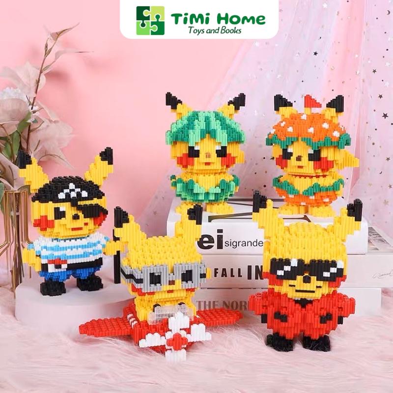 Đồ Chơi Lắp Ráp Pikachu, Mô Hình Pikachu Pokemon Decor Trưng Bày - Timi Home