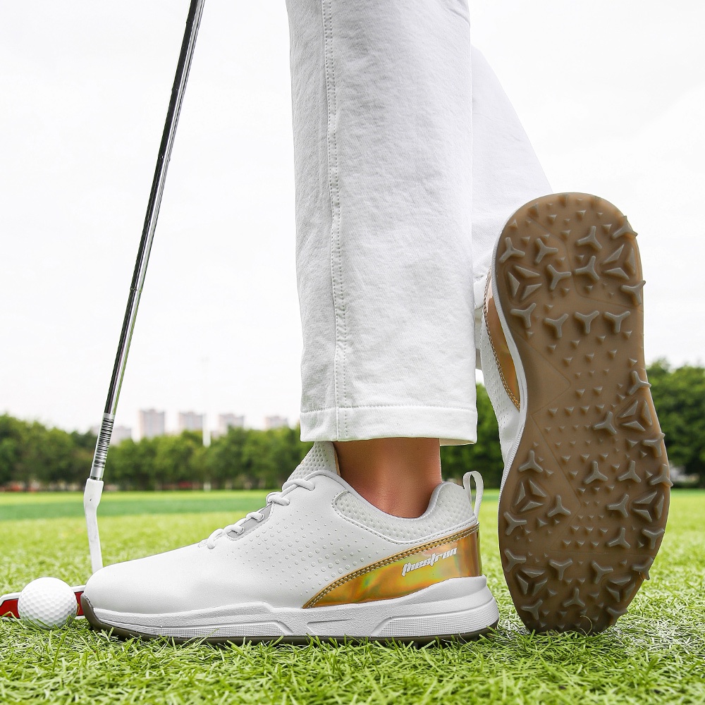 Giày Thể Thao Da Thật Chống Thấm Nước Cho Nam Chơi Golf