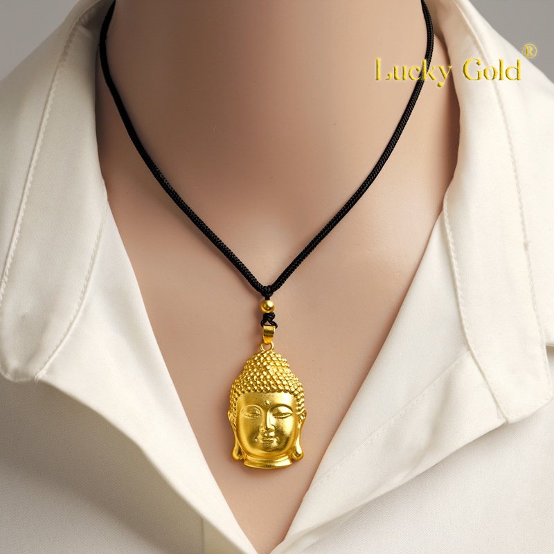 Vòng cổ May MắN Mạ VàNg 24K HìNh PhậT Maitreya