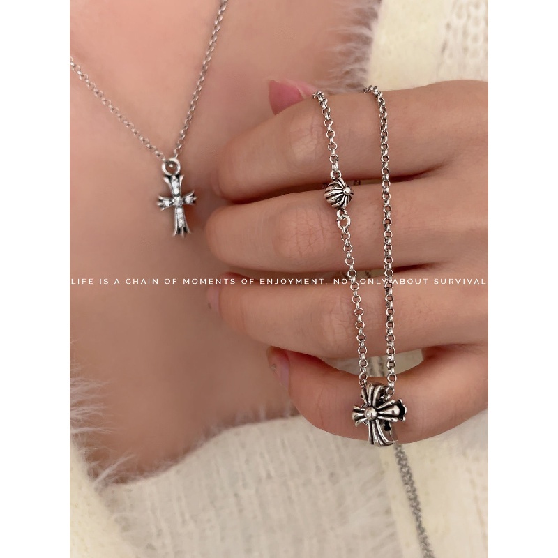 Vòng cổ Thép Titan Mặt Thánh Giá Phong Cách Hip Hop Thời Trang Cho Nam Và Nữ Unisex