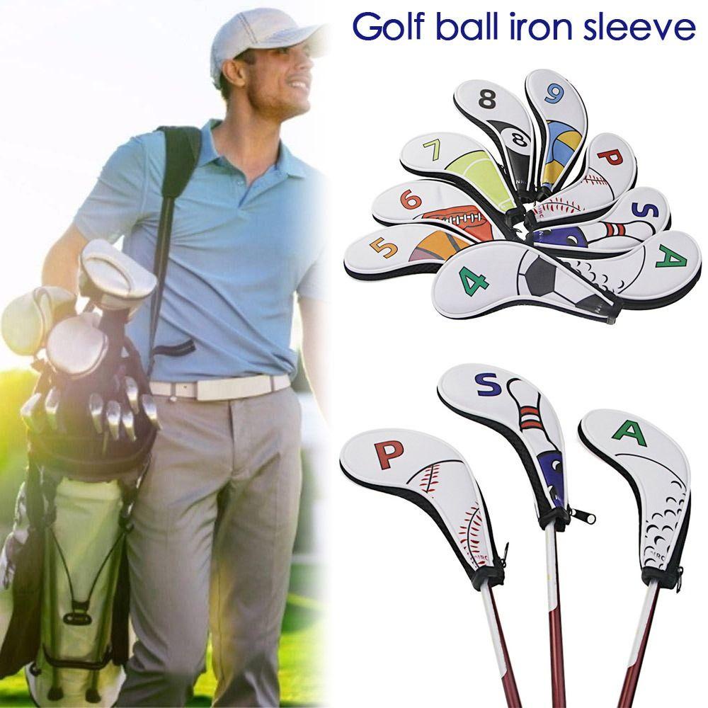 LET Set 9 Vỏ Bọc Đầu Gậy Đánh Golf Bằng Da PU Siêu Bền