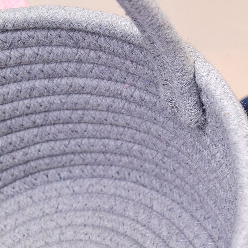 Bololo Giỏ Đựng Đồ Bằng Dây cotton Bện Hình Thỏ Mặt Trăng Một Tuổi