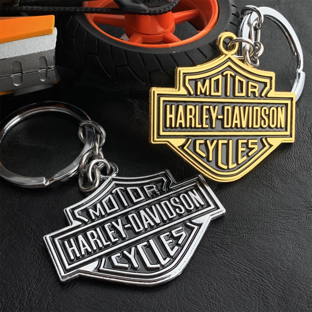 Móc Khóa Hợp Kim Kẽm In Logo Harley Kỷ Niệm 100 Năm Trang Trí Xe Mô Tô Harley-Davidson
