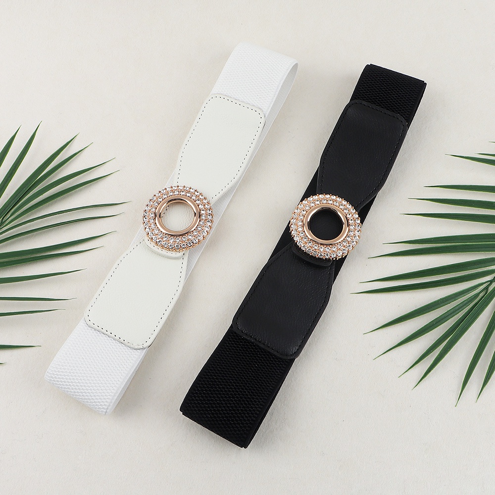 Thắt Lưng Da Khóa Tròn Đính Đá Thời Trang GM186