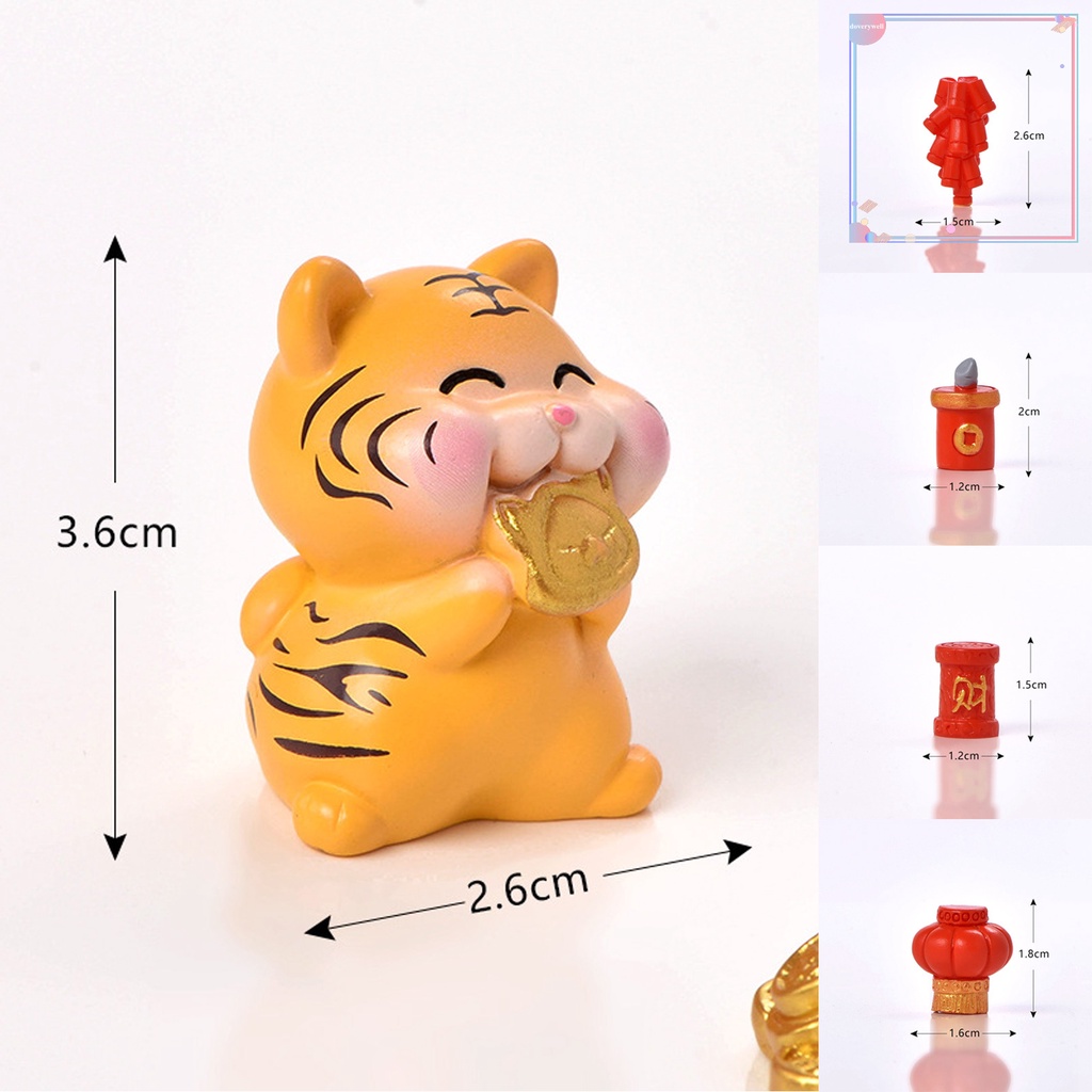 Mô Hình Hổ Mini Bằng Nhựa Resin Chống Mòn Để Bàn Trang Trí Nhà Cửa