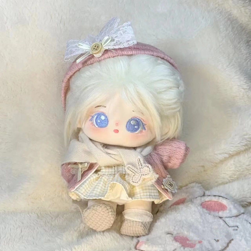 Búp Bê Nhồi Bông Cotton 20cm Màu Nude Xinh Xắn