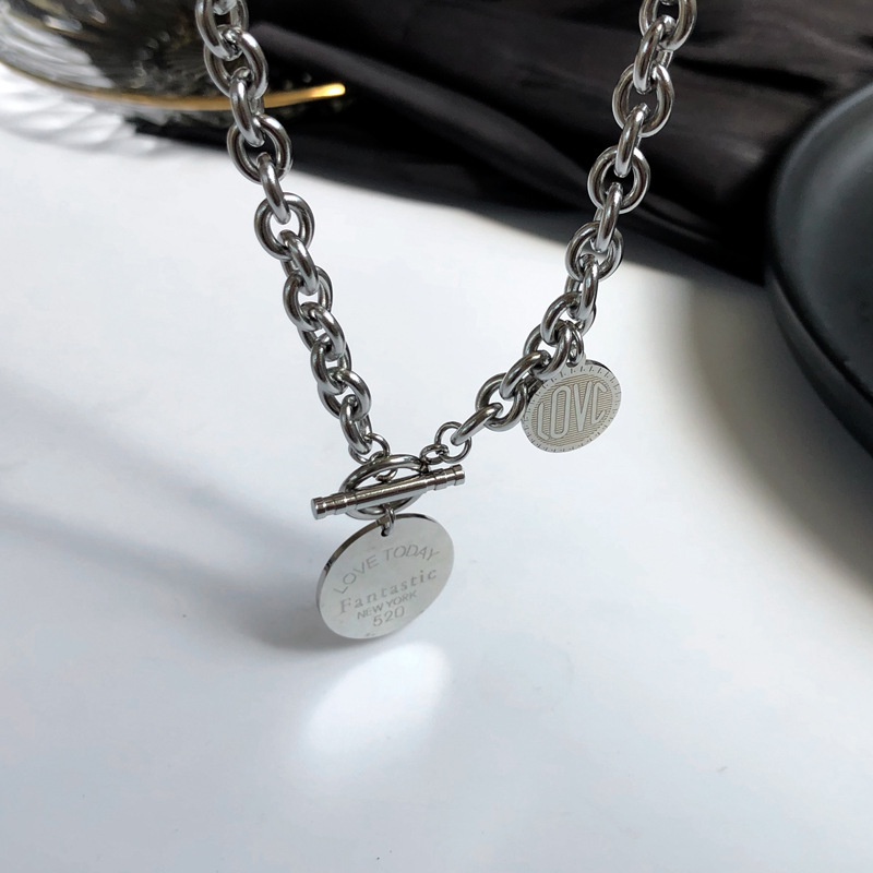 Vòng cổ Thép Titan Phong Cách Hip Hop Đường Phố Âu Mỹ Cá Tính