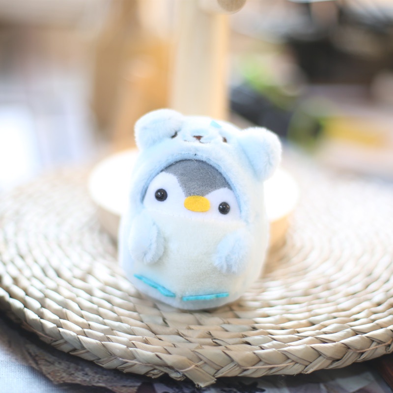 Móc Khóa Hình Thú Nhồi Bông Koupen Chan / Chim Cánh Cụt / Gấu Mặc Đầm Dễ Thương Cho Bé Gái