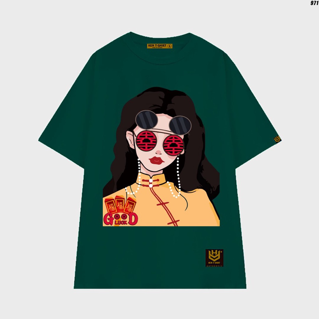 Áo Thun Nữ Form Rộng Tay Lỡ Cô Gái Trung Hoa, Áo Thun Ken T-Shirt 971 | BigBuy360 - bigbuy360.vn