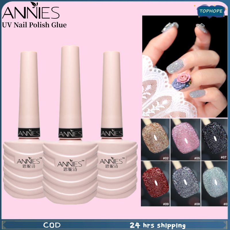 Gel sơn móng tay ANNIES UV ánh ngọc trai kim sa lấp lánh 20 màu sắc tùy chọn thời trang mới tươi sáng