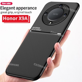 Ốp Điện Thoại Da Mềm Chống Sốc Có Vòng Đỡ Từ Tính Cho Honor X9a 5G 2023 / X9a X 9a X9 a HonorX9a 5G