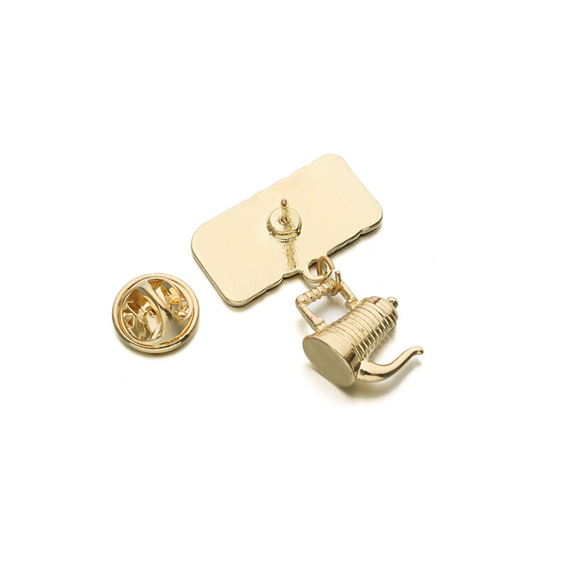 Ghim Cài Áo Kim Loại Tráng Men Hình Hạt Cà Phê Thời Trang Cho Bạn Bè