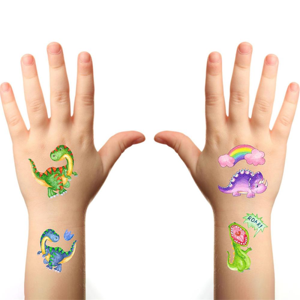 Hình Xăm Dán Họa Tiết Khủng Long Hoạt Hình Chống Nước Chống Mồ Hôi K7X2 Cho Trẻ Em
