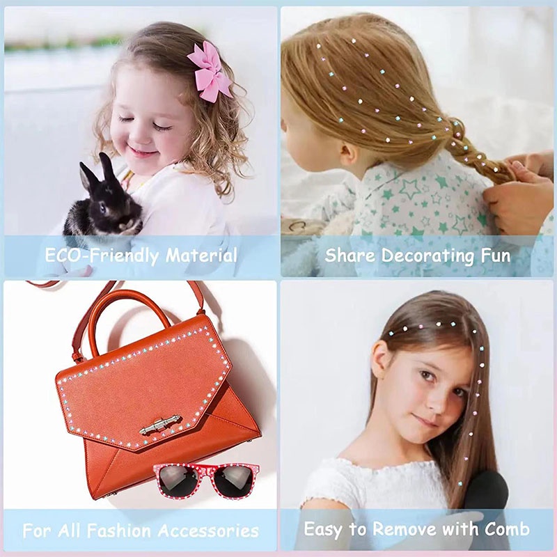 Bộ Máy Bấm Tóc Đính Đá Lấp Lánh Trang Trí Làm Quà Tặng Cho Bạn Gái