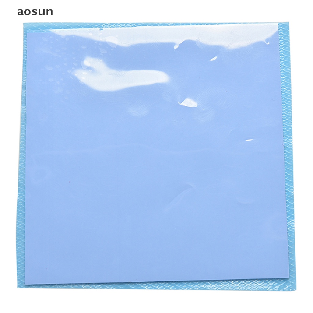 aosun 100mmx100mmx1mm Blue Heatsink Cooling Thermal Conductive Uncut Silicone Pad EN