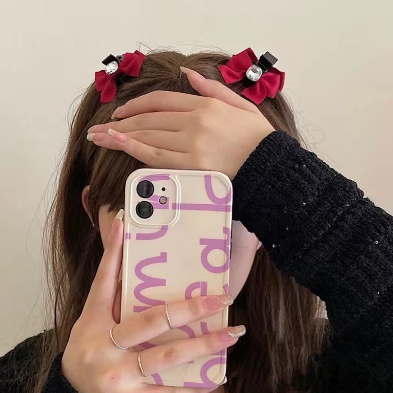 Kẹp Tóc Hình Nơ Đính Đá Phong Cách Retro Thời Trang 2023