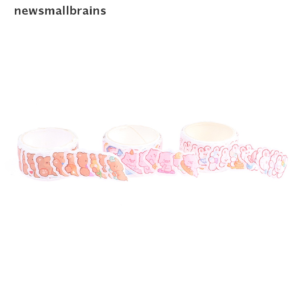 Cuộn 100 Băng Dính Washi Hình Thú Hoạt Hình Dễ Thương