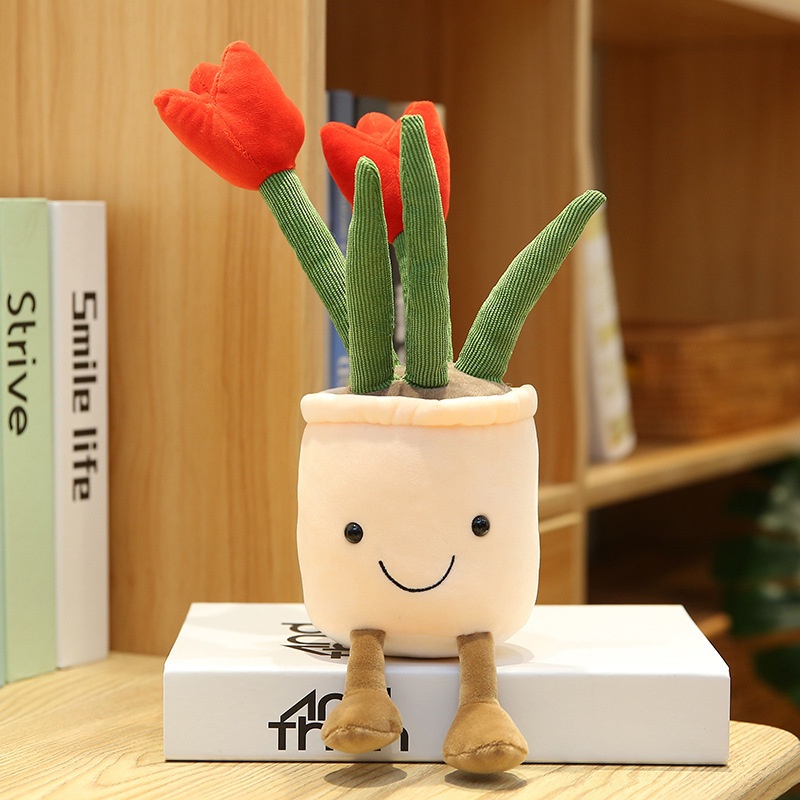 Búp Bê Nhồi Bông Hình Hoa tulip Trang Trí Nhà Cửa